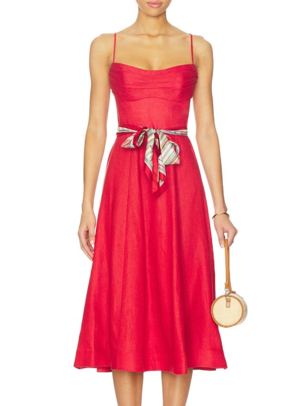 NWT Zimmermann Rebellion Tuck Midi Dress, Size AU 0 / US 4